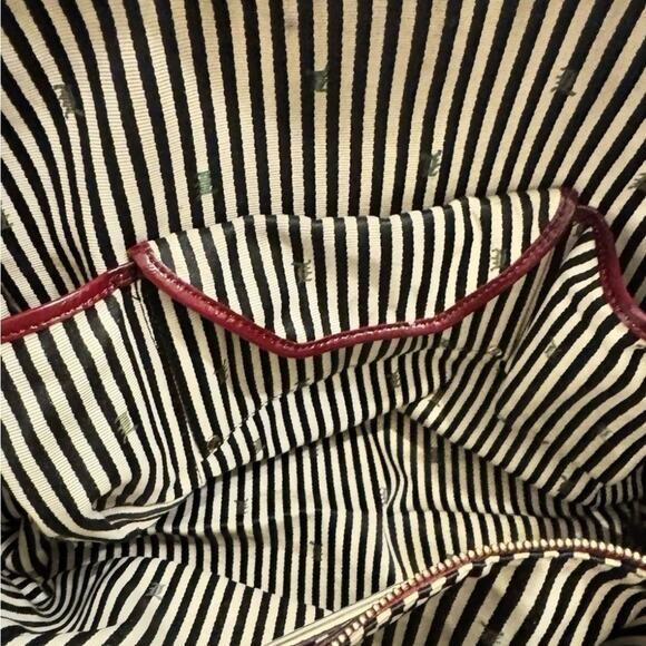 Vintage L.A.M.B. by Gwen Stefani LIPSTICK Satchel Leather Bowler Handbag - Picture 10 of 11